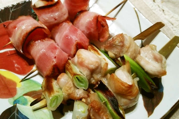 簡単 焼き鳥 ねぎま ベーコントマト レシピ 作り方 By 白い羽 クックパッド