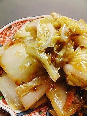 白菜と干し肉の炒めもの