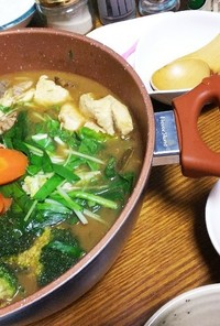 15種類の野菜♦️市販の鍋スープで☺️