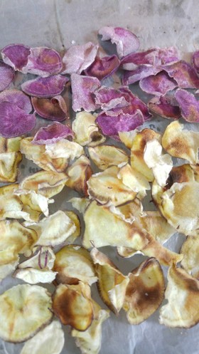 レンジで簡単!ノンオイルさつまいもチップ
