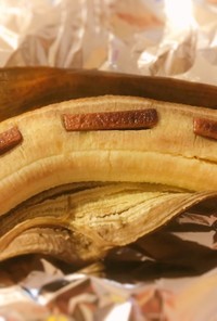 チョコぶっ刺し焼きバナナ