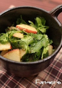 【農家のレシピ】パクチーとりんごのサラダ