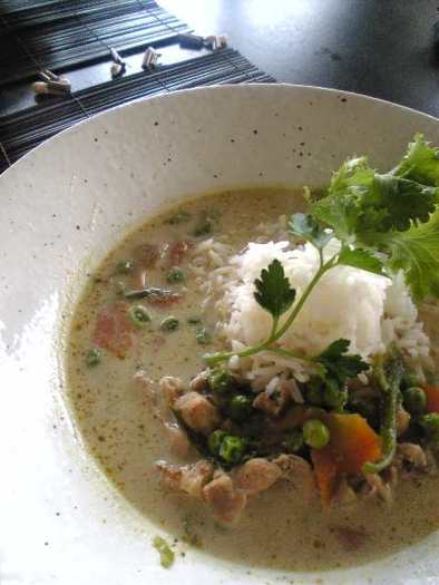 グリーンカレー＆タイ米の炊き方の写真