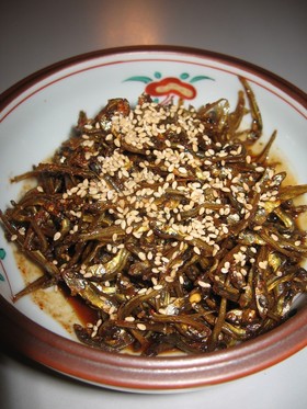 残り汁で田作り風、じゃこの佃煮