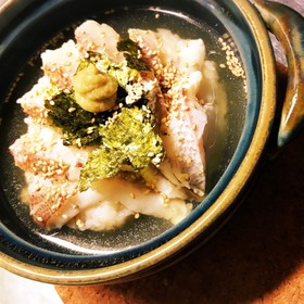 鯛三昧!皮霜造り・潮汁・鯛ダシ茶漬け☆