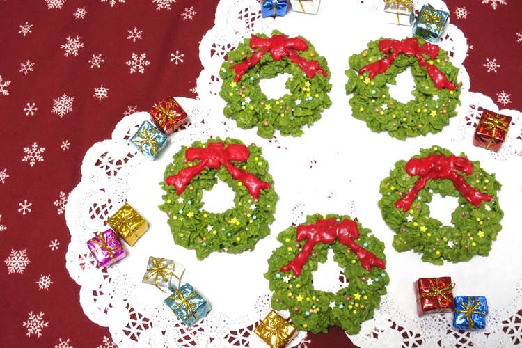 抹茶チョコクランチでクリスマスリース レシピ 作り方 By パンダワンタン クックパッド 簡単おいしいみんなのレシピが350万品