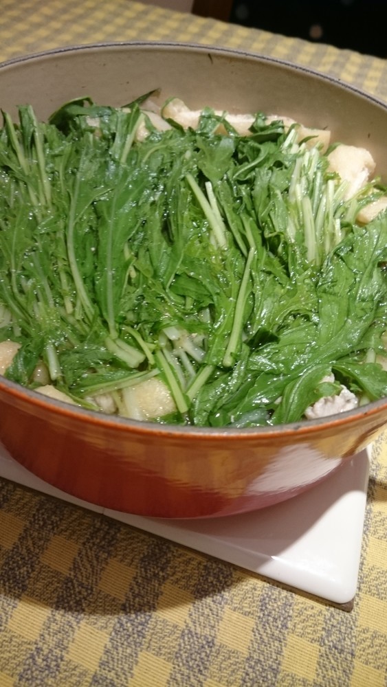 簡単♪水菜と大根のシンプル鍋の画像
