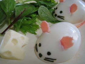 キャラ弁・お弁当に♪ねずみさん