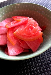 らっきょう酢で簡単！赤かぶと柚子の甘酢漬