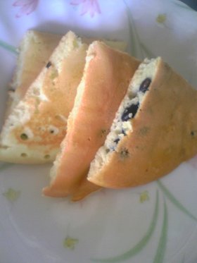 もっちもち!黒豆入りホットケーキ