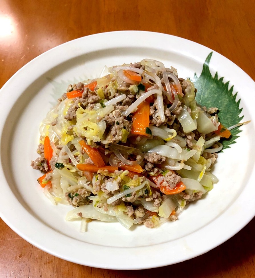 白菜と野菜たっぷりマロニーの中華炒めの画像
