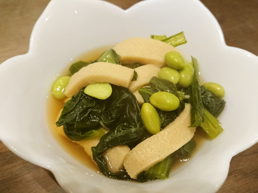 小松菜と高野豆腐の煮びたしの画像
