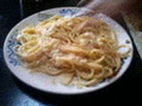 試作中☆ウニ(風味)のパスタ