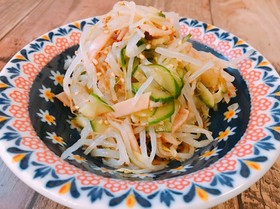もやしとハムときゅうりの中華風サラダ♡