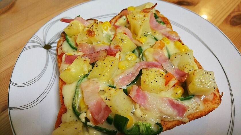 ブリーチーズとポテトのピザのレシピ