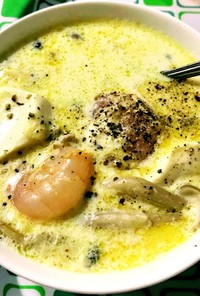小海老とチーズの豆乳ホワイトスープ