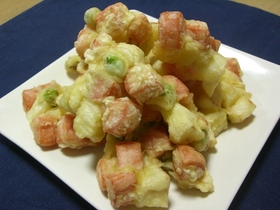 魚肉ソーセージのコロコロかき揚げ