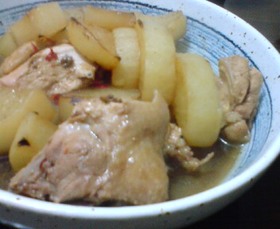 焼き大根と鶏肉のピリ辛☆ウマウマ煮
