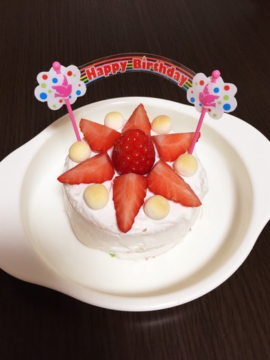 簡単☆初めての誕生日に手作りケーキ♡の写真
