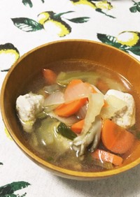 鶏胸肉の塩麹スープ♡