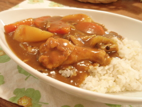 ルクで作る野菜ごろごろチキンカレー