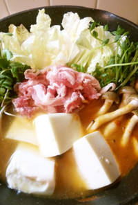 ピリ辛の湯豆腐