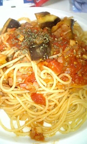大好物 なすとベーコンのトマトソース