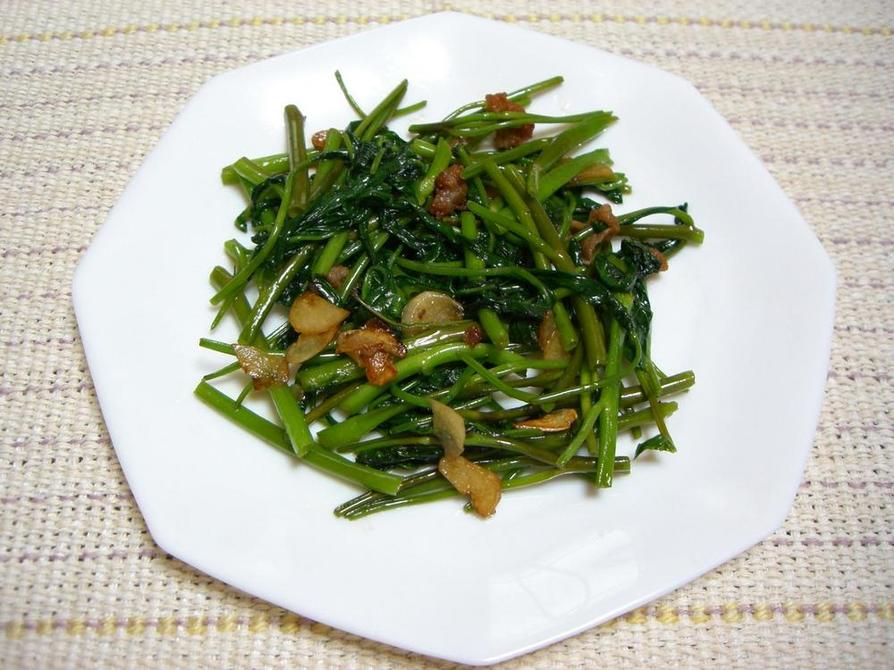 空芯菜（クーシンサイ）のニンニク炒めの画像