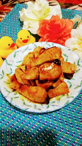 いなだの刺身で小さなバター照焼お弁当にも