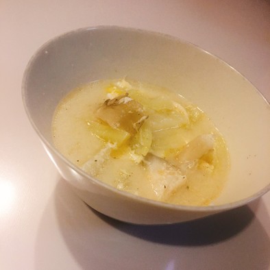 白菜とたまごのスープの写真