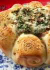 ウズベキスタン♡三種チーズとキノコのパン