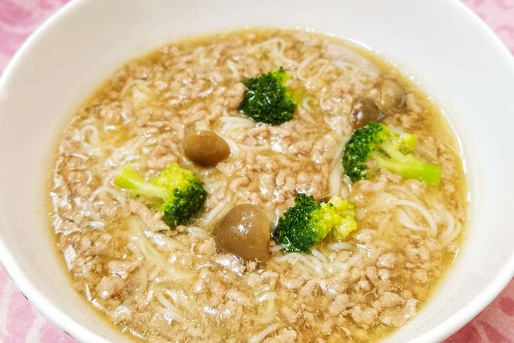 冬はあったかニュー麺 そぼろあん掛け レシピ 作り方 By まもみい２０１０ クックパッド