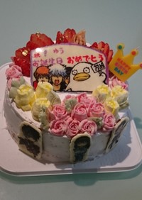 銀魂のキャラチョコ誕生日ケーキ