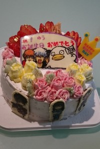 銀魂のキャラチョコ誕生日ケーキ