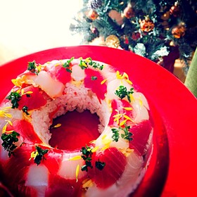 Xmasリース寿司