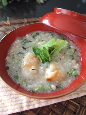 お餅入☆我が家の七草粥