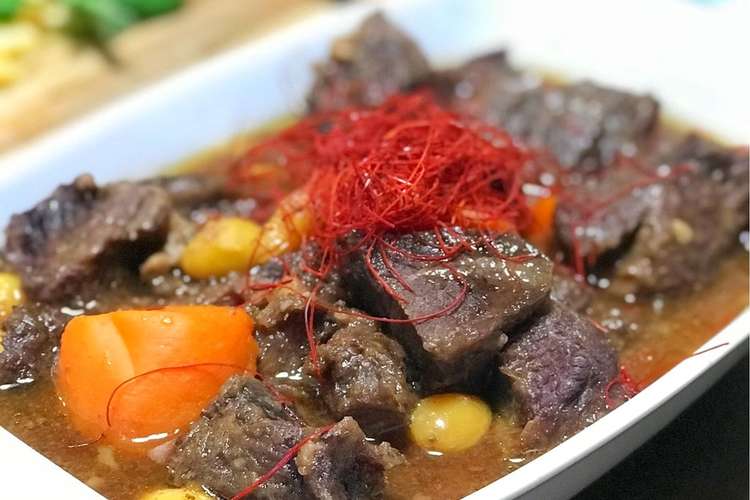 韓国のお祝い料理カルビチムを牛ほほ肉で レシピ 作り方 By 松山絵美 クックパッド