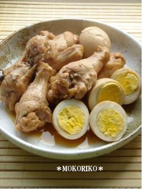 鶏手羽元とゆで卵の煮もの