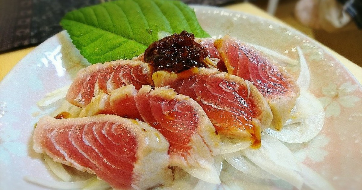 鮪の希少部位 頭身 ハチの身 でタタキ風 レシピ 作り方 By Sonomi クックパッド