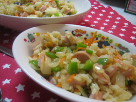 手軽におさかなチャーハン☆幼児食にも