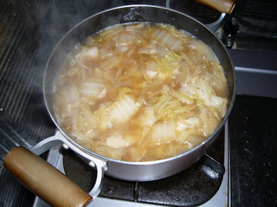白菜とお肉の味噌煮の写真