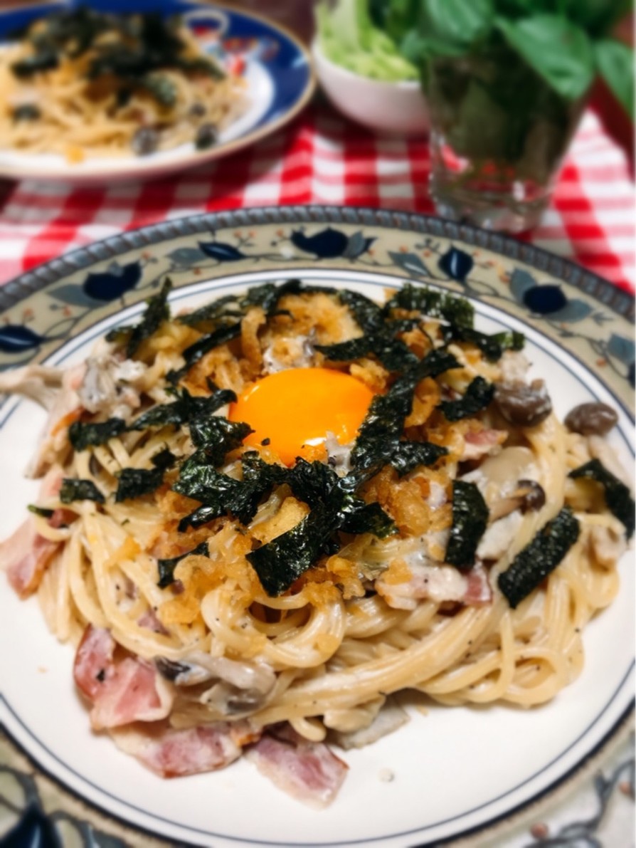 ワンボウルパスタ♪和風カルボナーラ