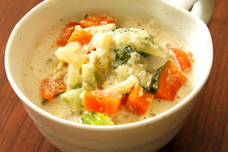 野菜の豆乳クリームスープ レシピ 作り方 By 小ひつじ クックパッド 簡単おいしいみんなのレシピが360万品
