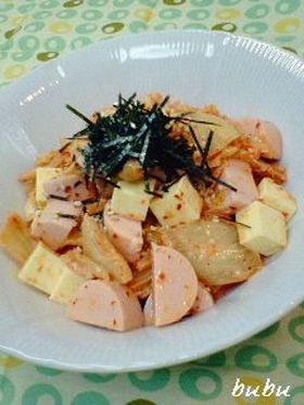 お魚ソーセージ◆キムチーズマヨ和え