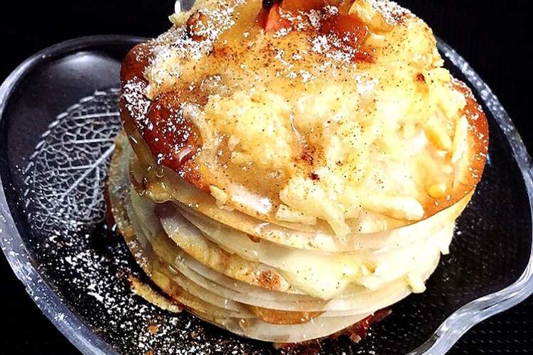 餃子の皮で林檎とチーズの焼きミルフィーユ レシピ 作り方 By Mzkfjt クックパッド 簡単おいしいみんなのレシピが360万品