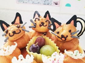 プチシューで猫♪