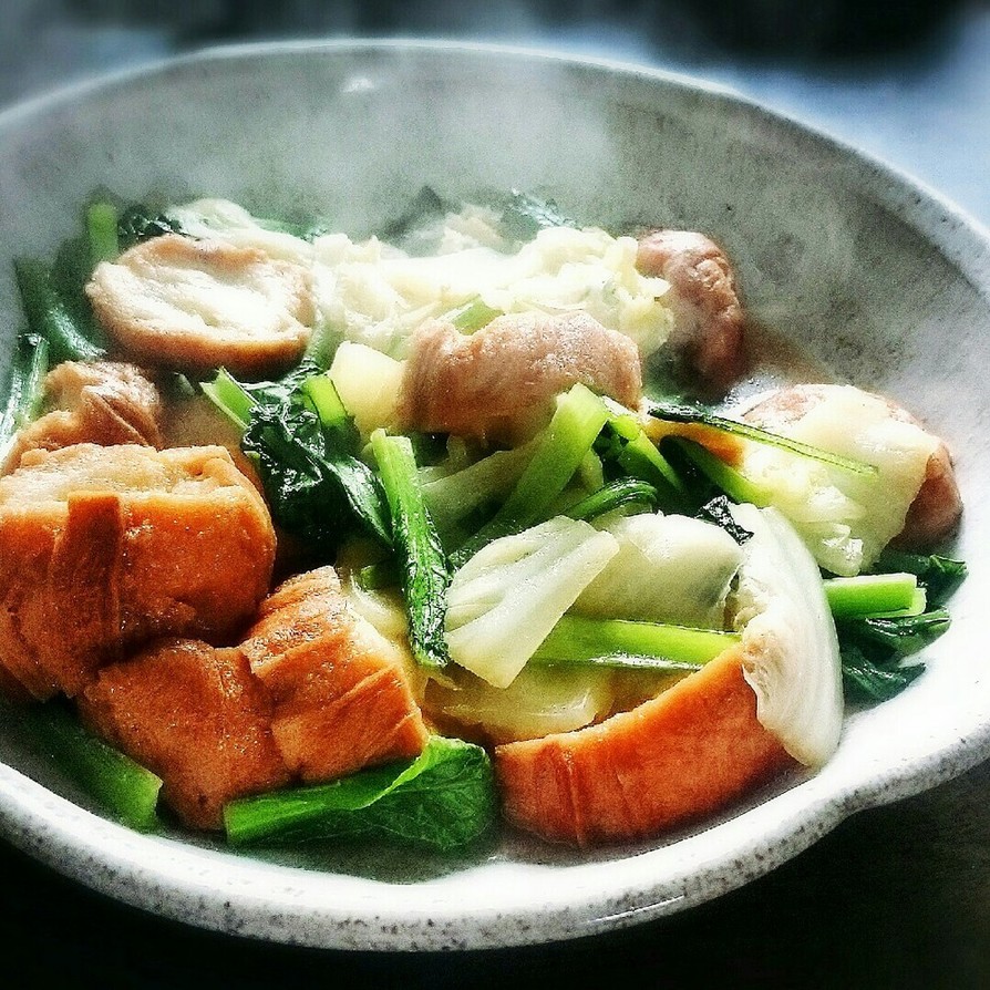 白菜 小松菜 仙台麩 の煮浸しの画像