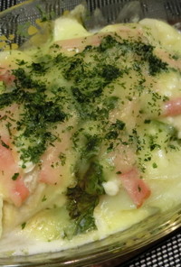 里芋と長芋のベーコン・チーズ焼き