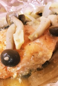 簡単ホイル焼き☆鮭のごま味噌マヨネーズ
