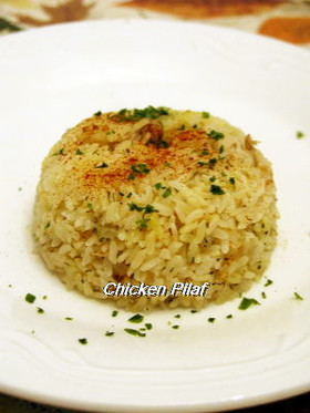 炊飯器でハーブ入りのチキンピラフ